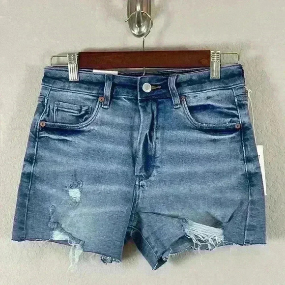 Blank NYC The Reeve High-Rise Ribcage Distressed Jean Short Women's 25 NWT - Picture 1 of 14